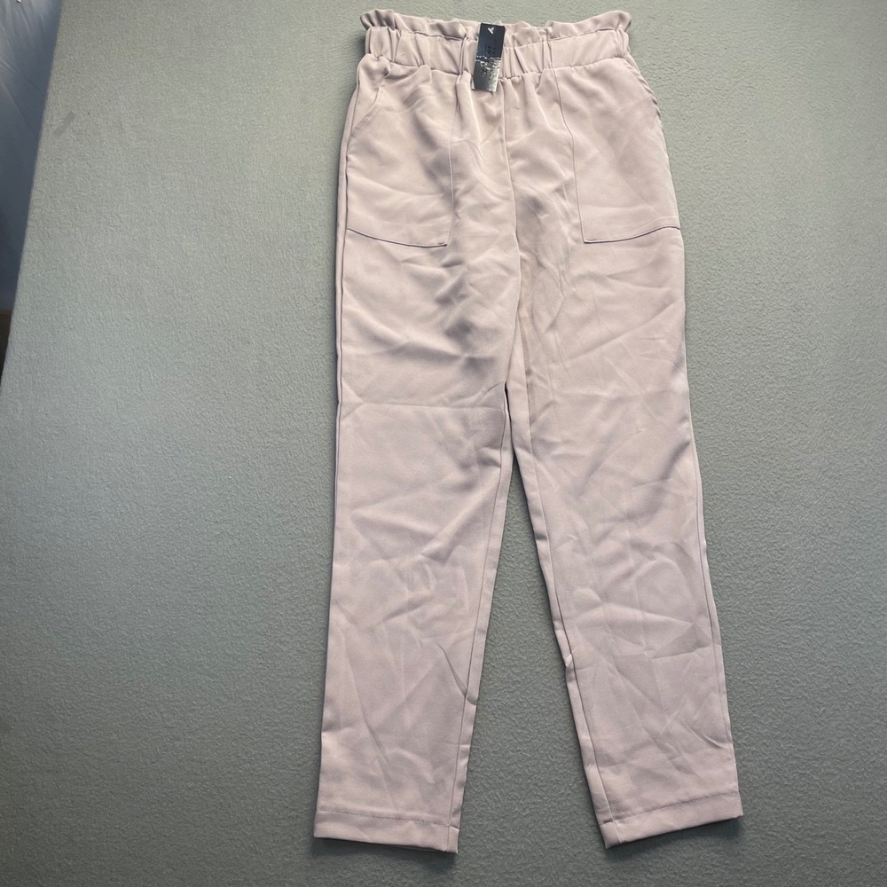 Streetwear Society Women Paperbag Pants Mauve Purple Size S High Waist Tapered